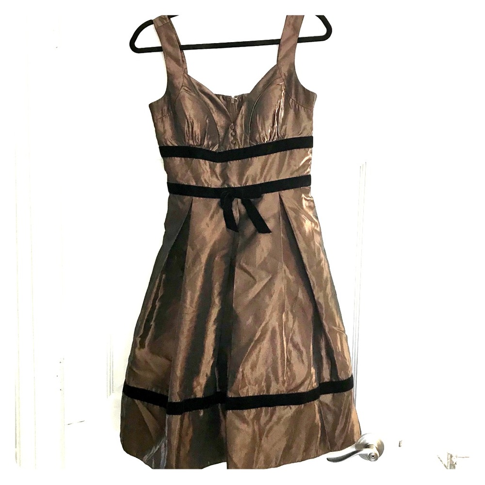 Max & Cleo Vintage Brown Cocktail Dress Size 4